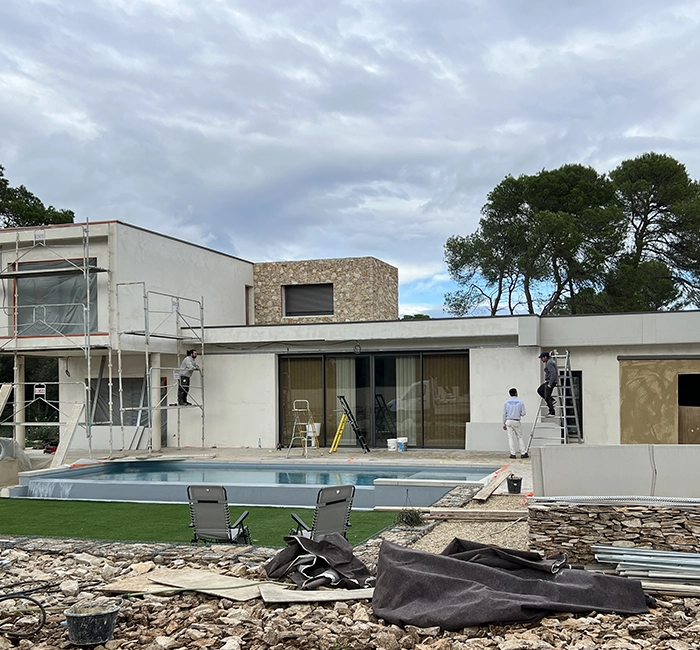Travaux de rénovation façade
